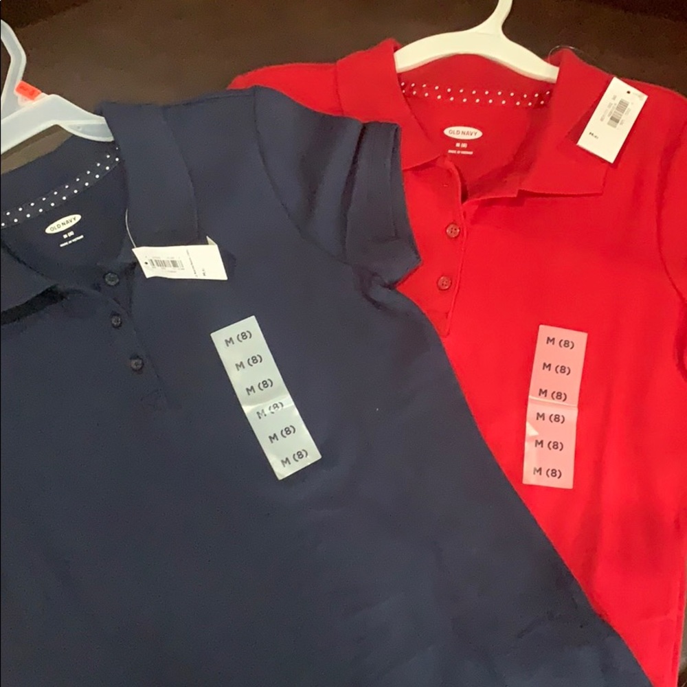 (2) Girls old navy uniform shirts